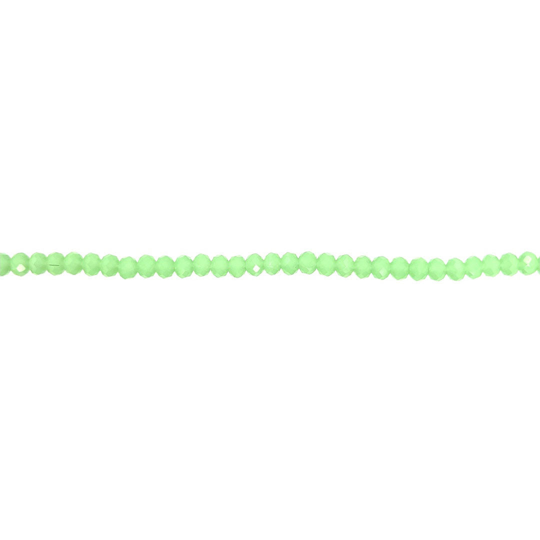 3x4mm Lime Green Crystal - Rondelle