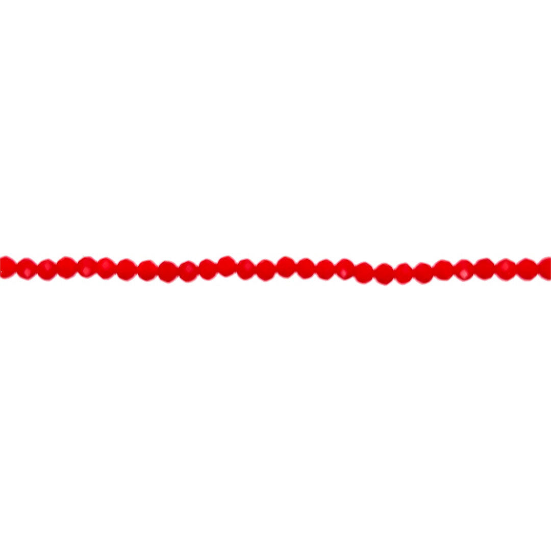 3x4mm Opaque Red Crystal - Rondelle