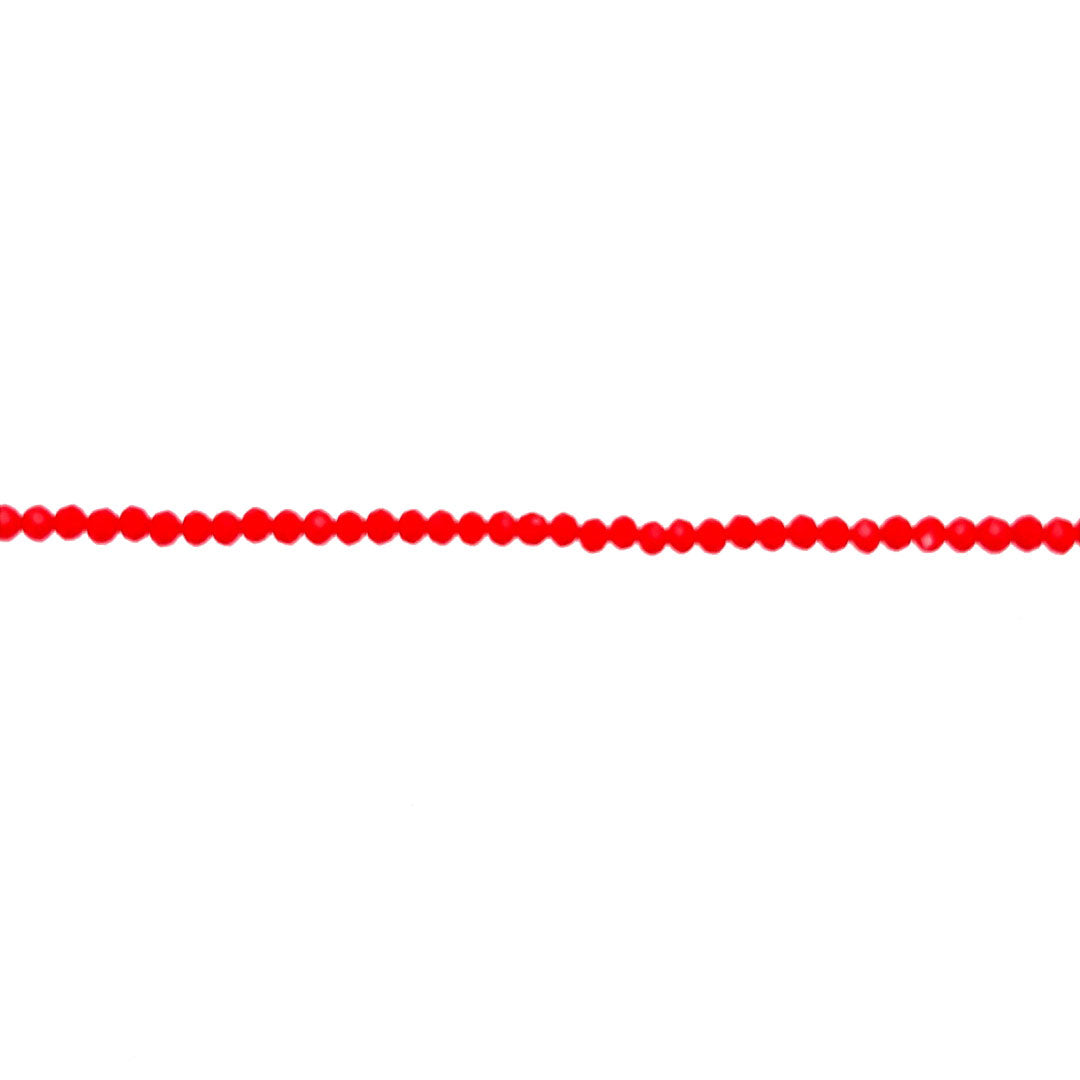 2x3mm Opaque Red Crystal - Rondelle