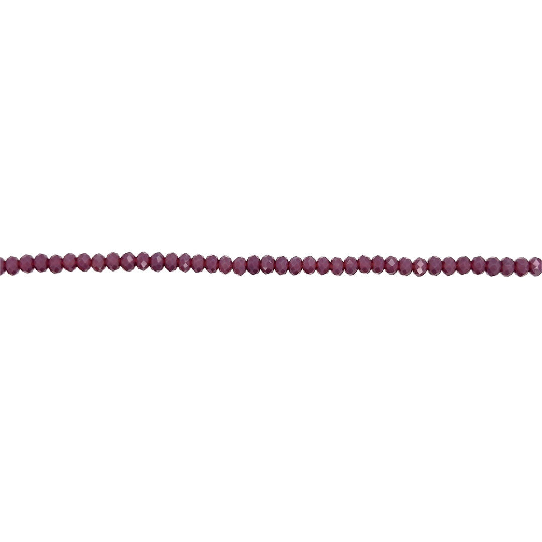 2x3mm Purple Crystal - Rondelle