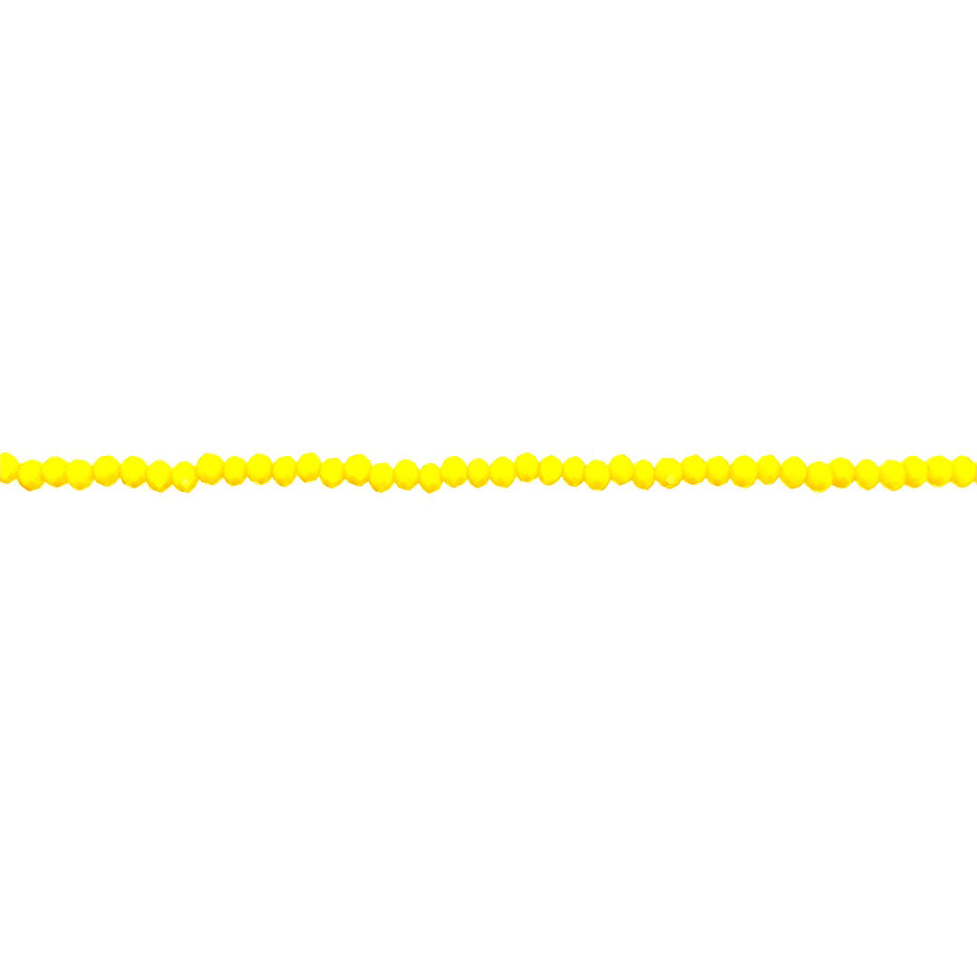 1.5x2mm Yellow Crystal - Rondelle