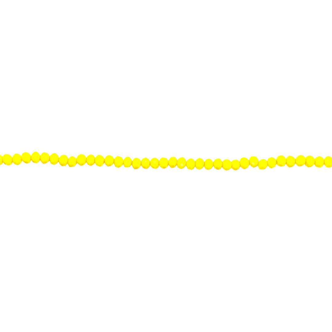 2x3mm Yellow Crystal - Rondelle