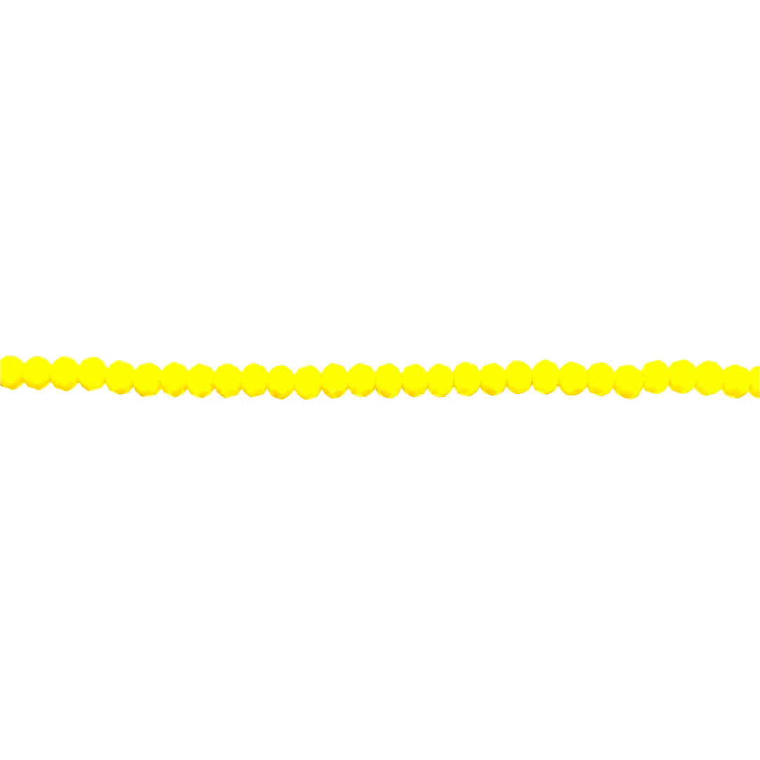 3x4mm Yellow Crystal - Rondelle