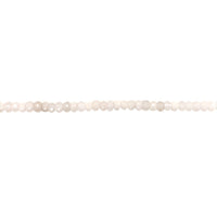 4x6mm White Jade Rondelles - Faceted