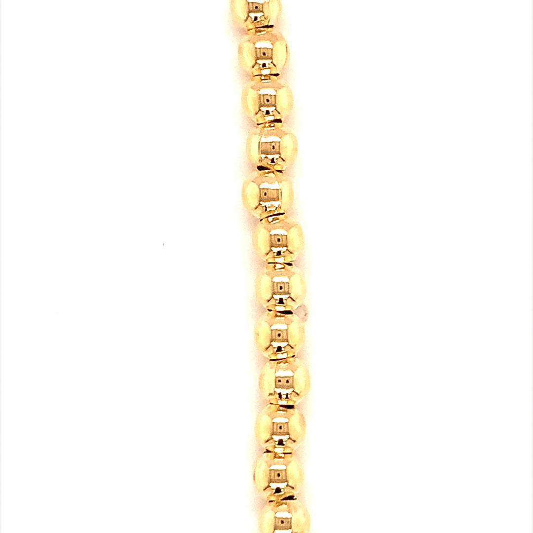 18" 5mm Beaded Chain - Gold Filled