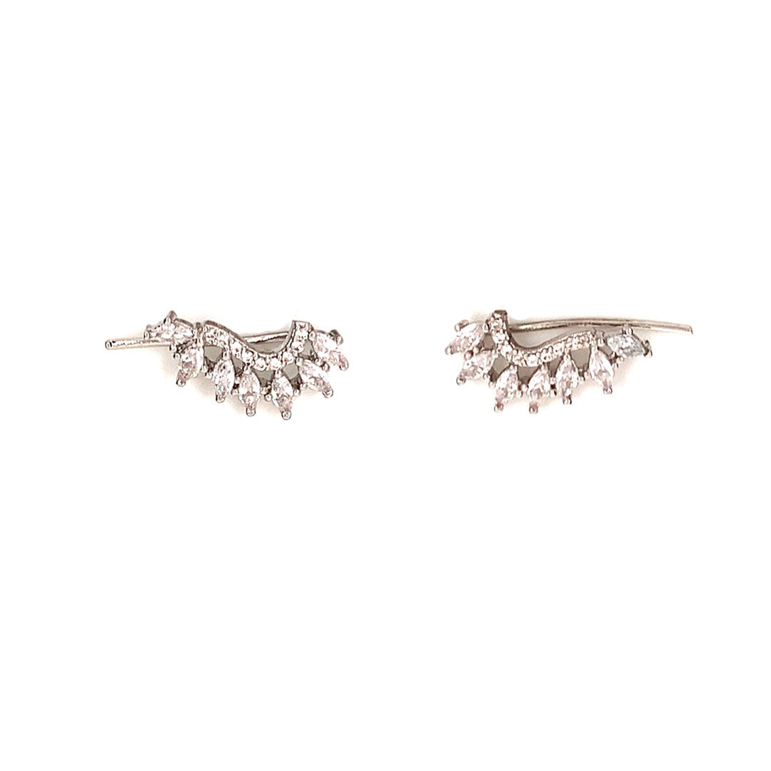 CZ Crawler Earring - Silver