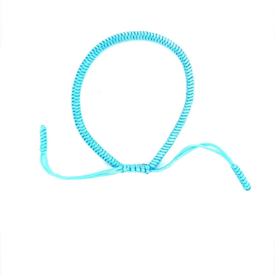 Aqua Macrame Adjustable Bracelet