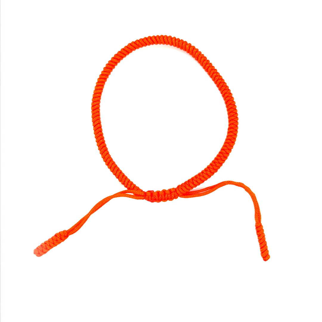 Orange Adjustable Macrame Bracelet