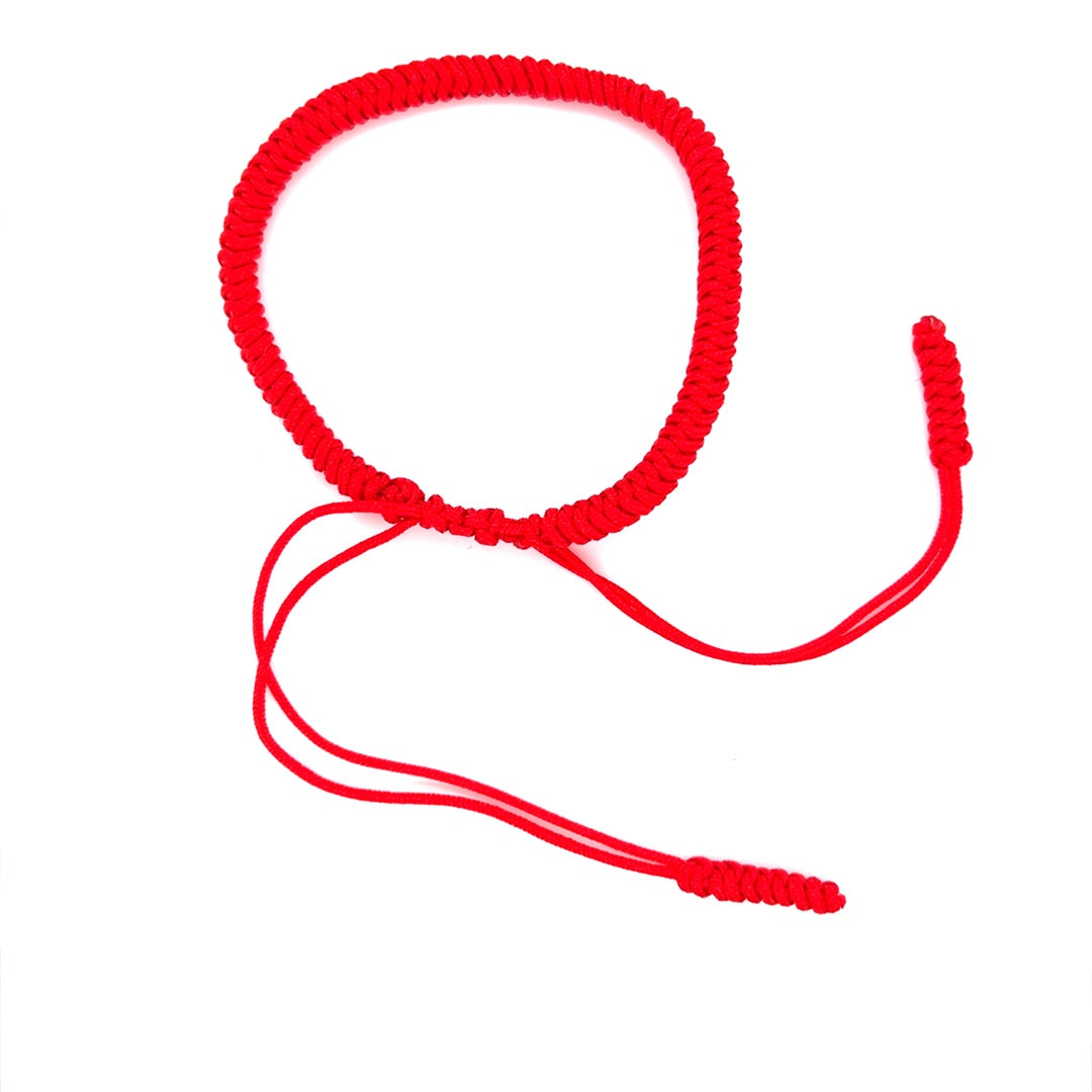 Red Adjustable Macrame Bracelet
