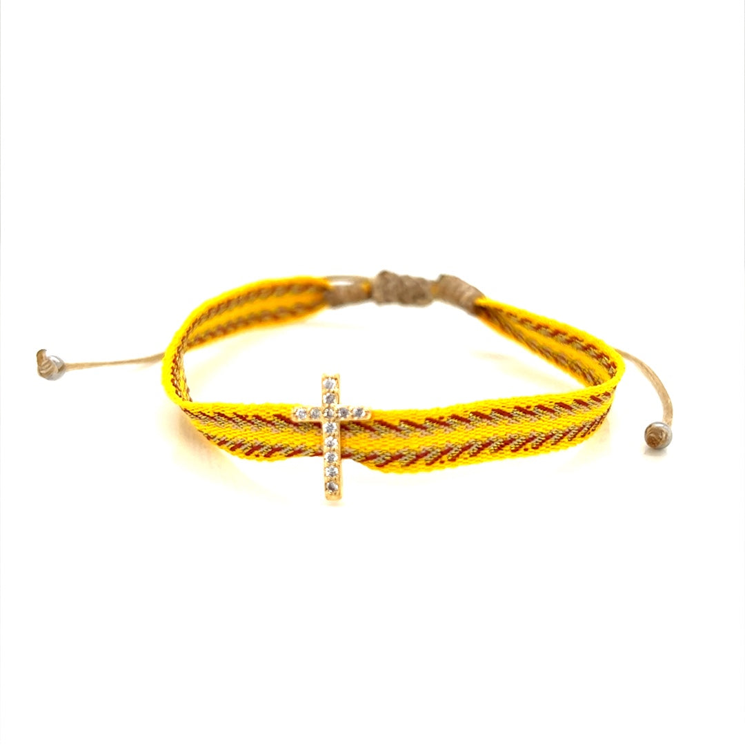 Cross Macrame Adjustable Bracelet