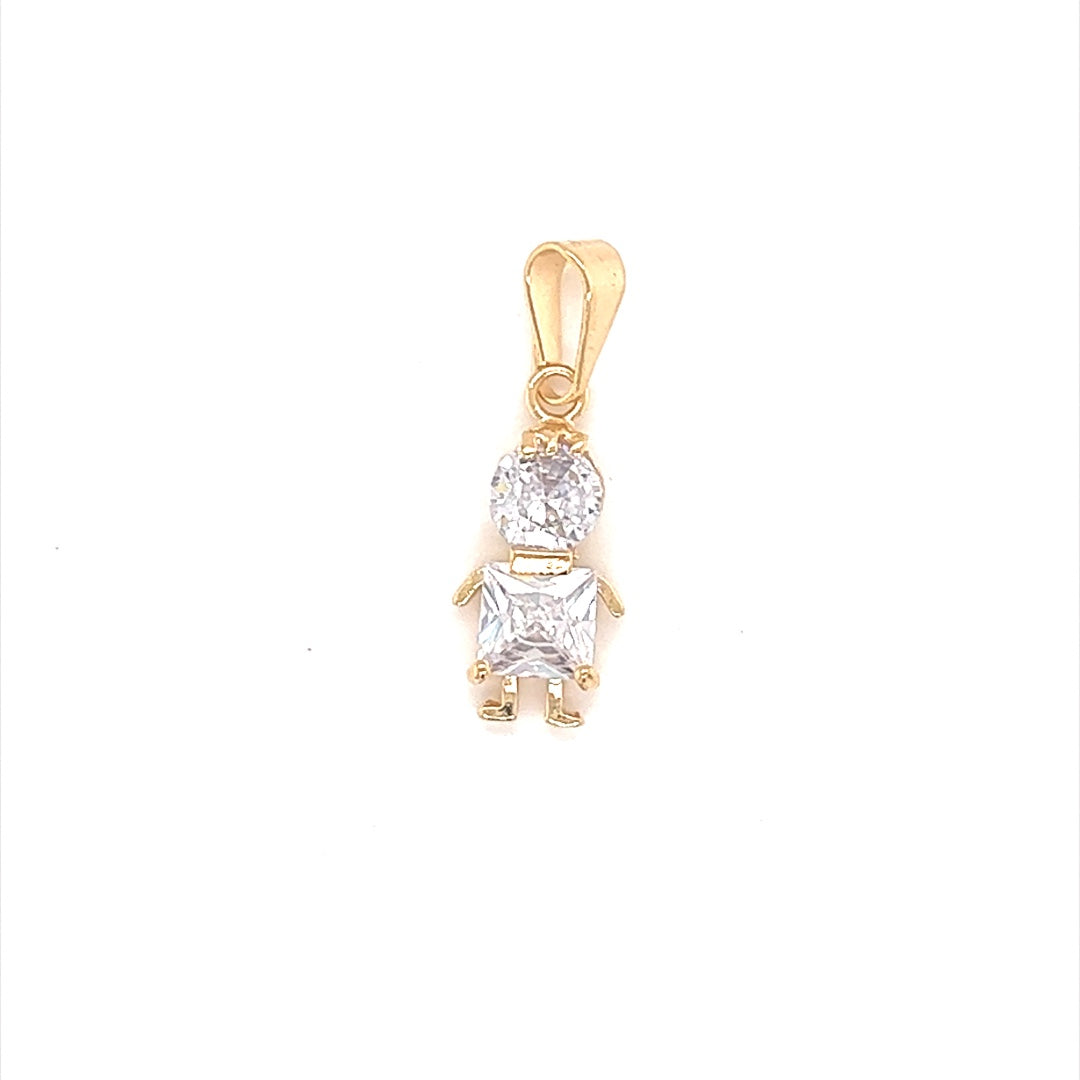 CZ Boy Charm - Gold Filled