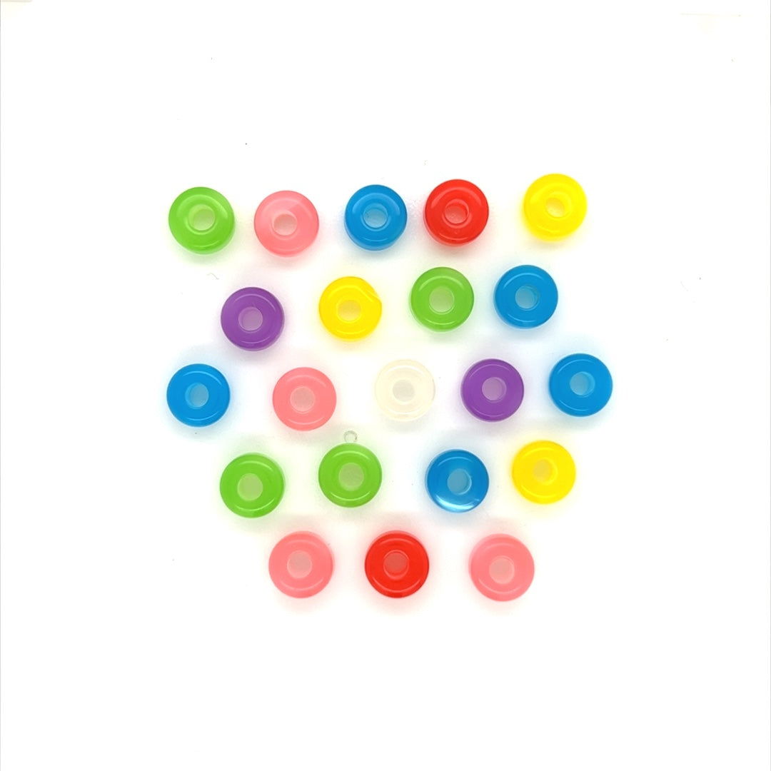 8mm Multicolor Acrylic Pony Beads