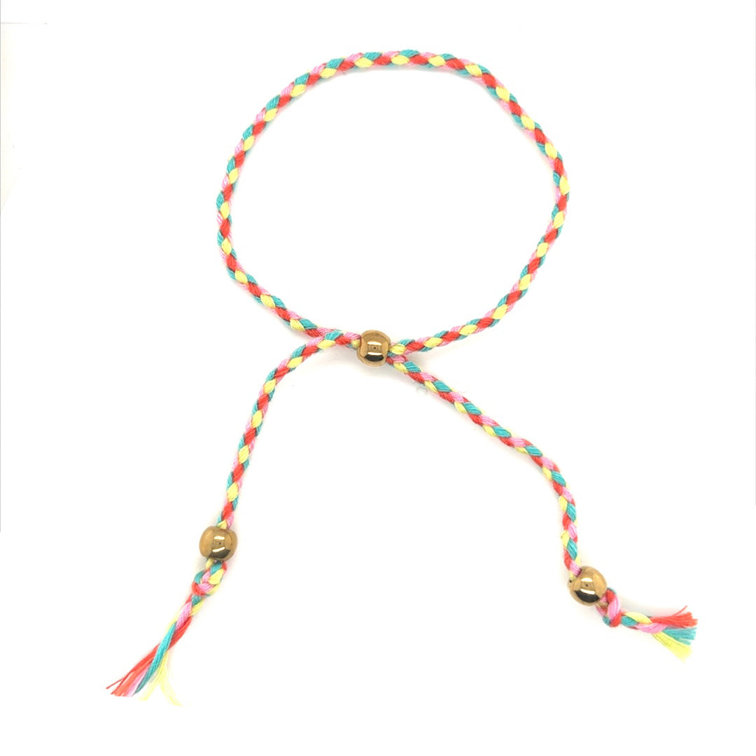 Multicolor Adjustable Macrame Bracelet