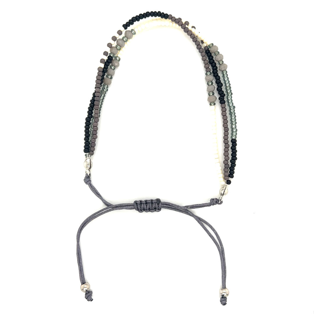 Seed Bead Macrame Adjustable Bracelet