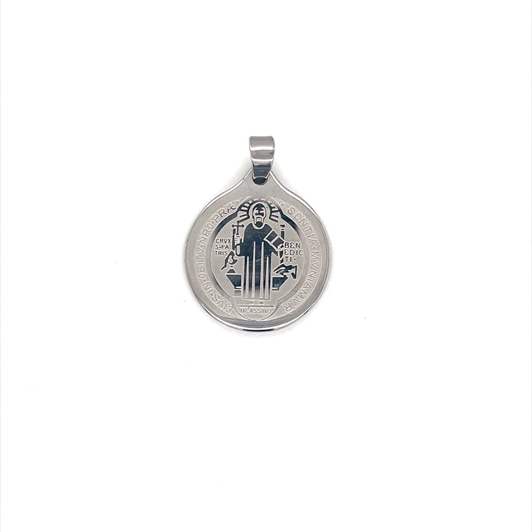 Saint Benedict Pendant  - Stainless Steel