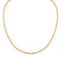 14" 3mm Beaded Choker - Gold Filled