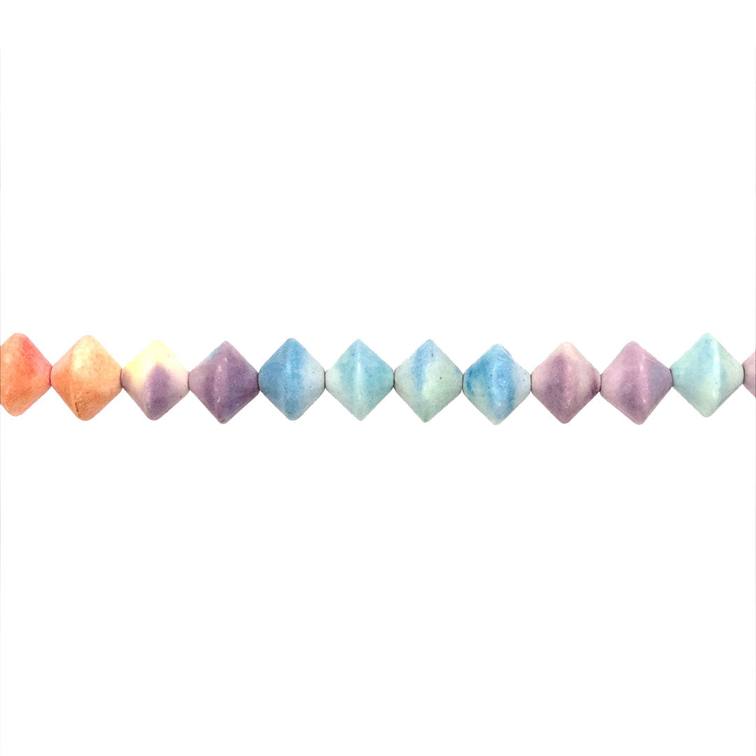 10mm x 8mm Rainbow Pastel Agate Saucer - Rondelle