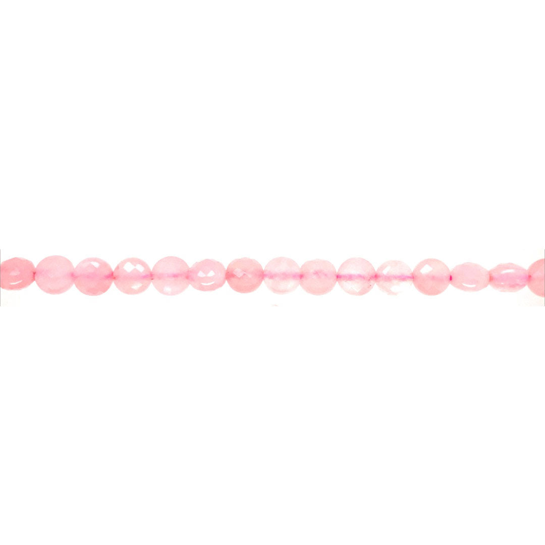 6mm Rose Quartz Coins - Faceted