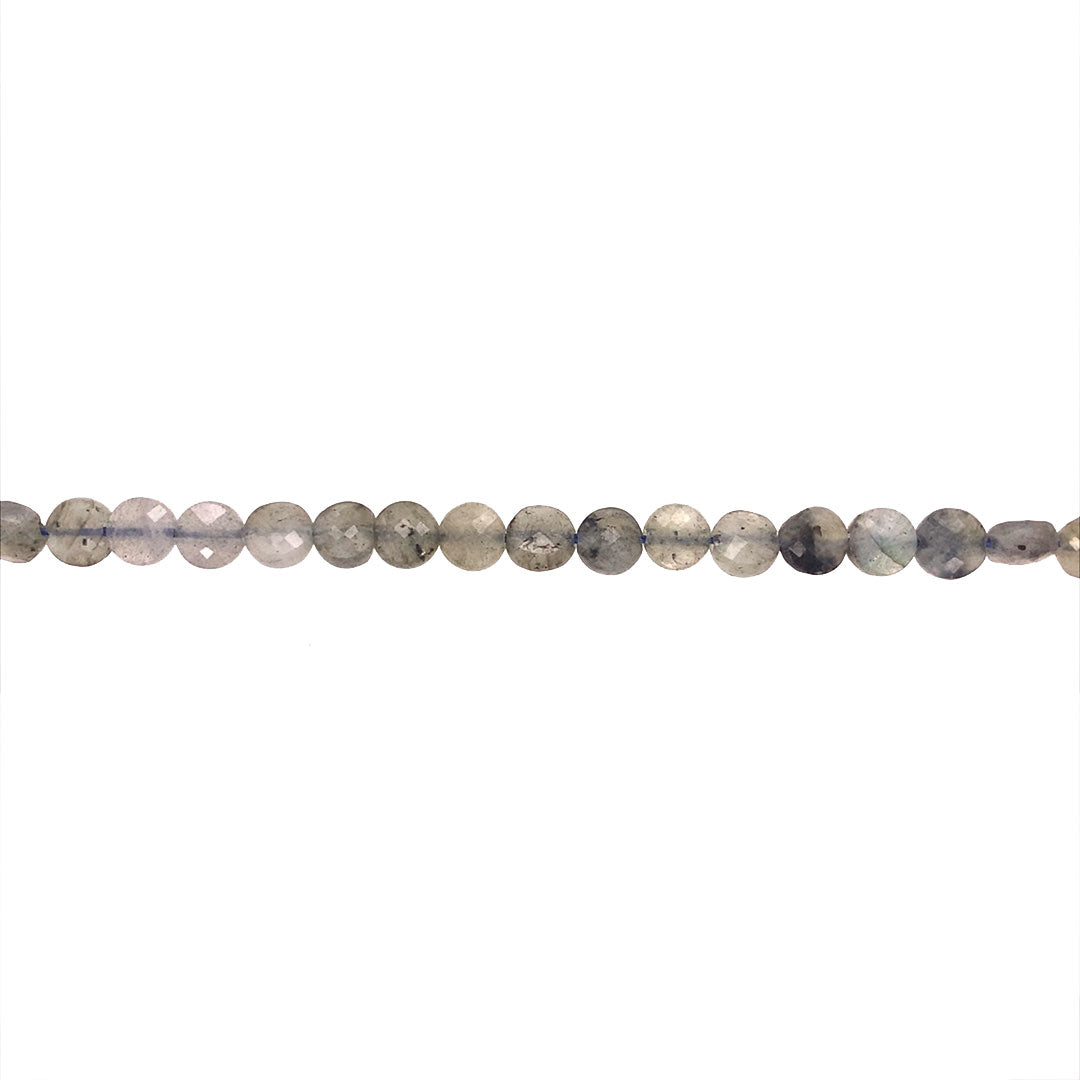 6mm Labradorite Coins - Faceted
