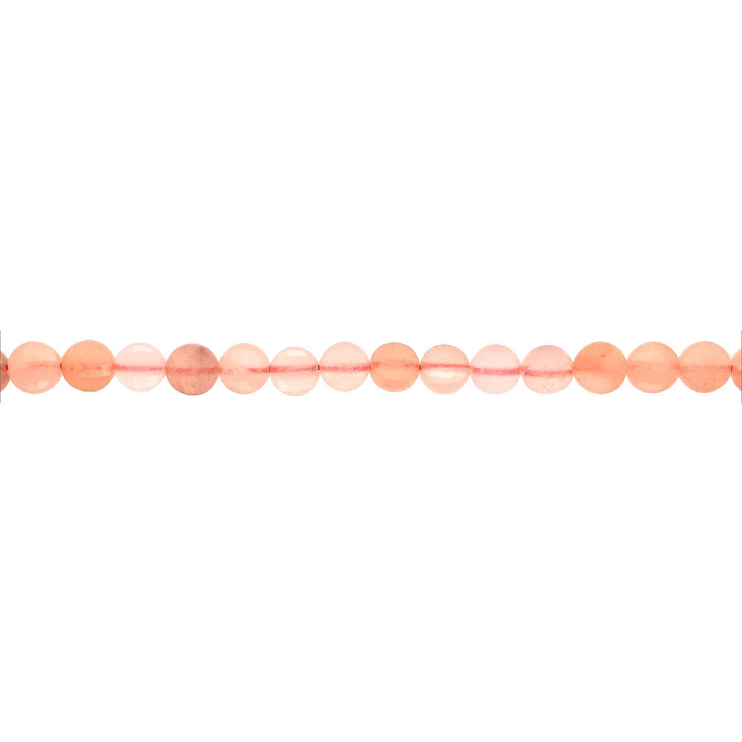 6mm Pink Aventurine Coins - Faceted