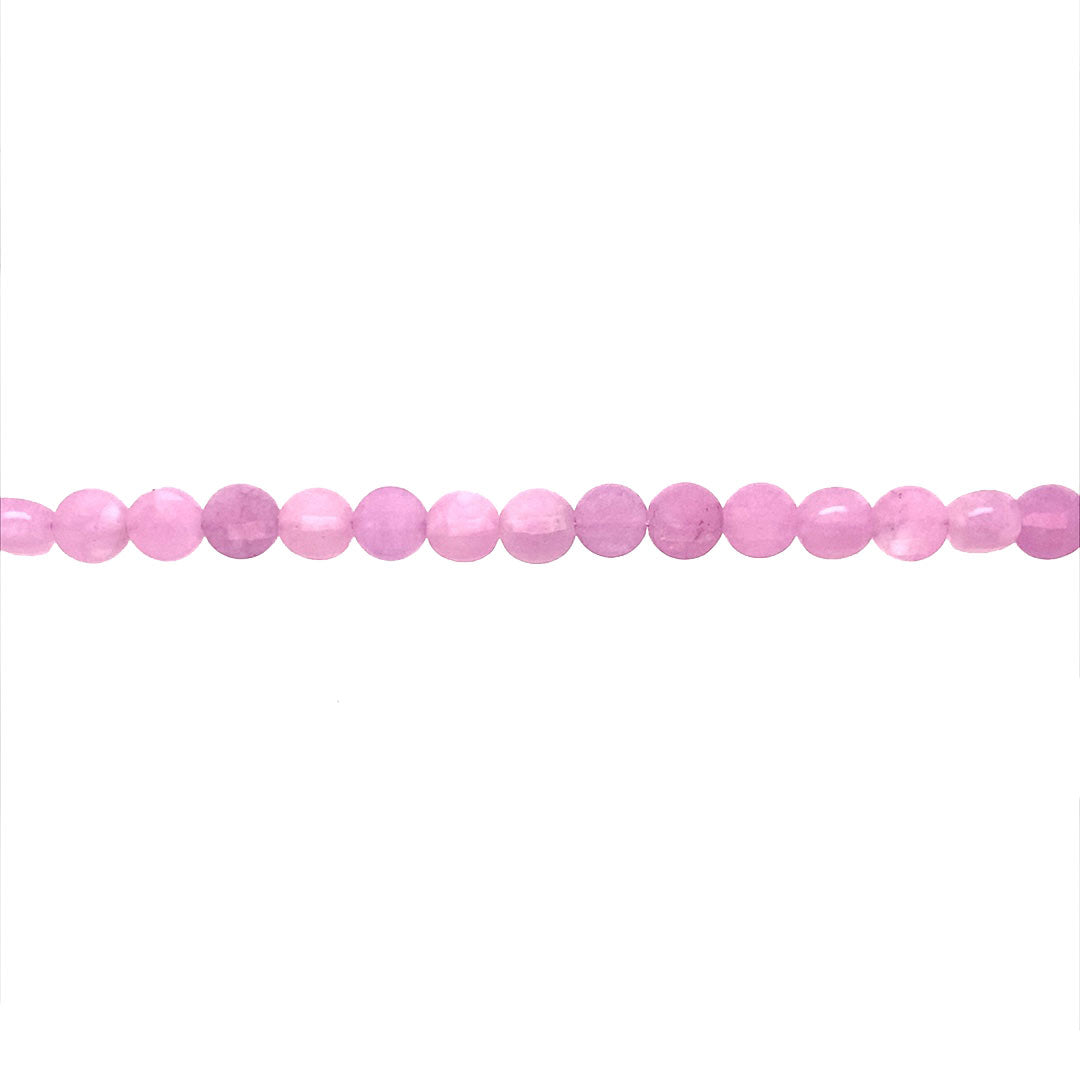 6mm Lavender Jade Coins - Faceted