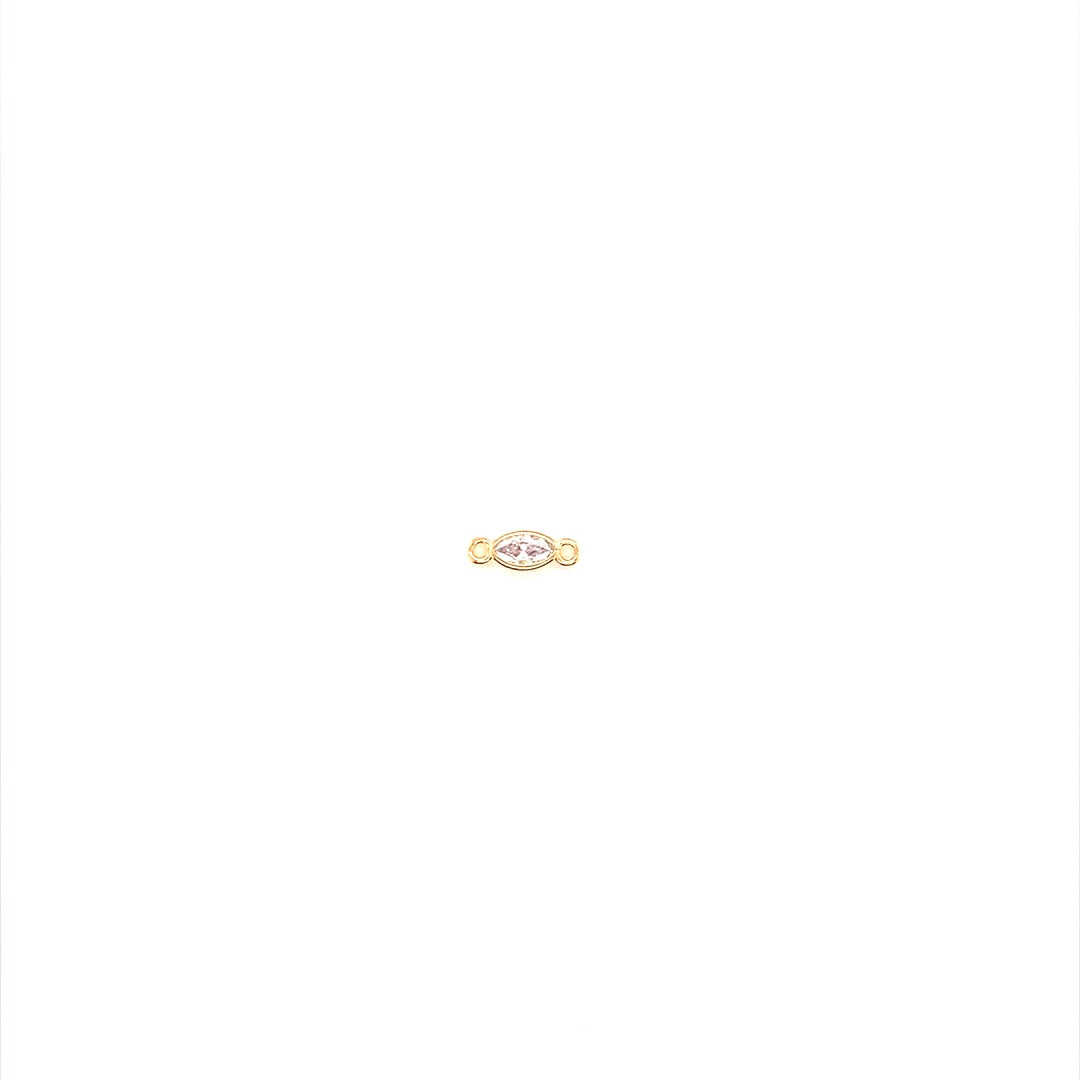 CZ Connector - Gold Filled