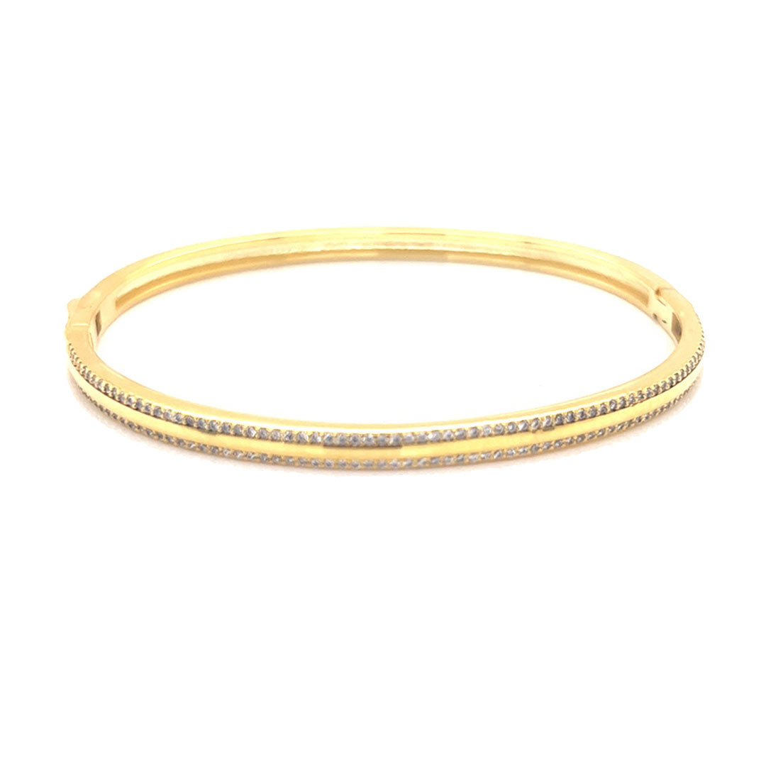 CZ Bangle - Gold Plated