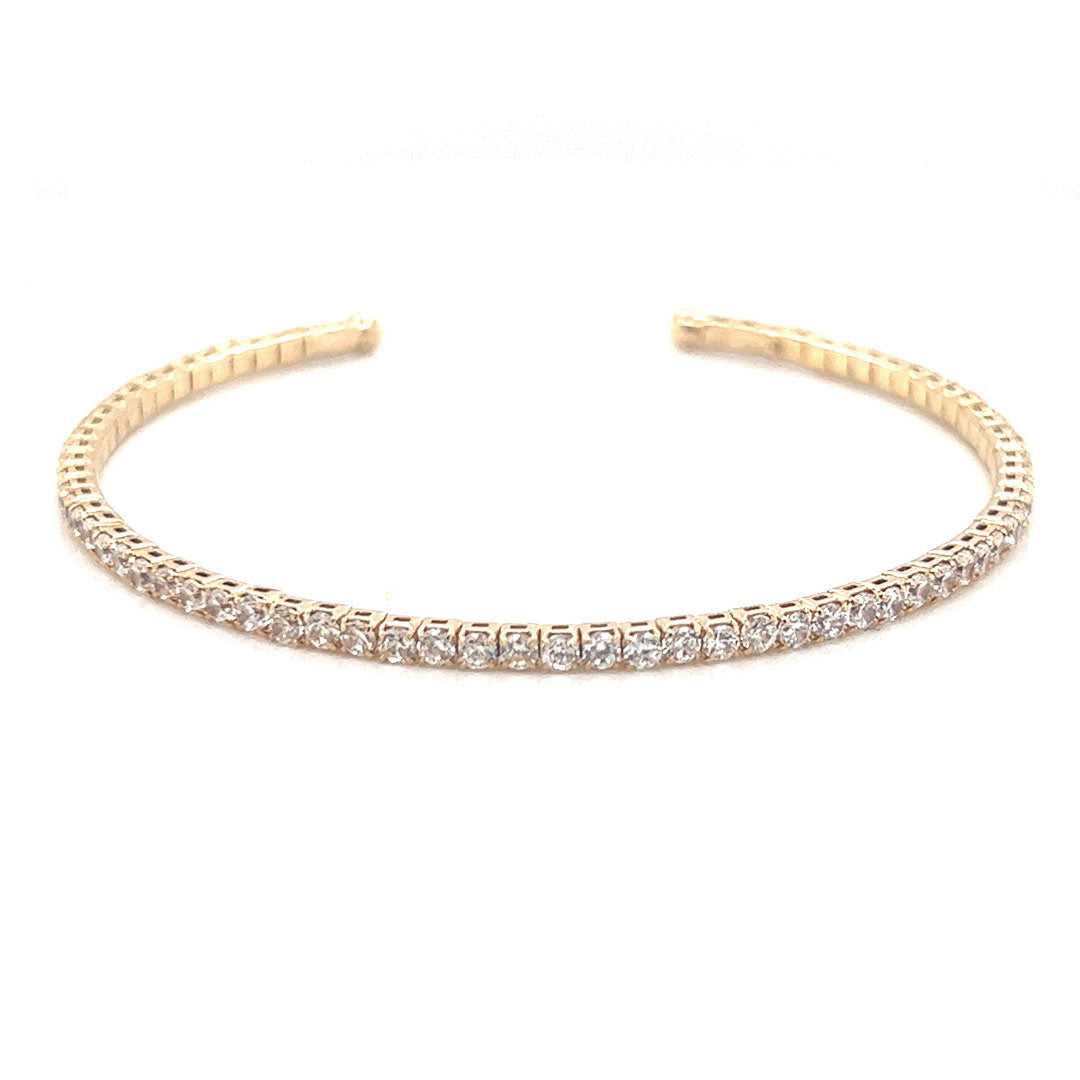 Tennis Bangle - Gold Plated