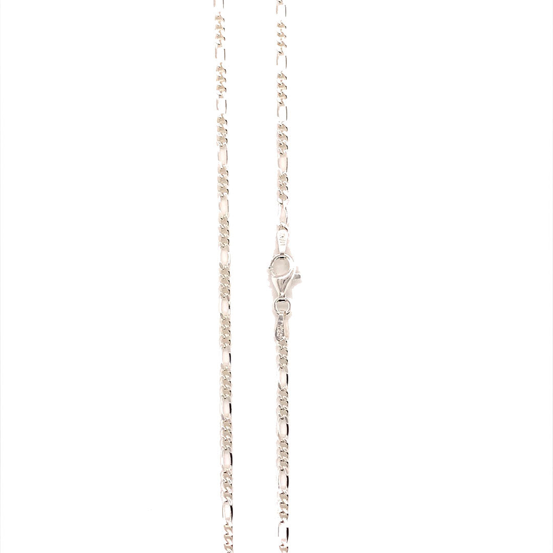 24" 2mm Figaro Chain - Sterling Silver