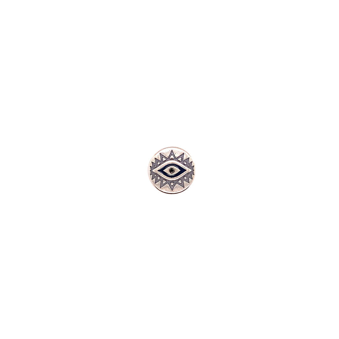 Evil Eye Bead - Sterling Silver