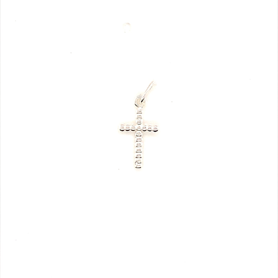 Mini Cross Charm - Sterling Silver