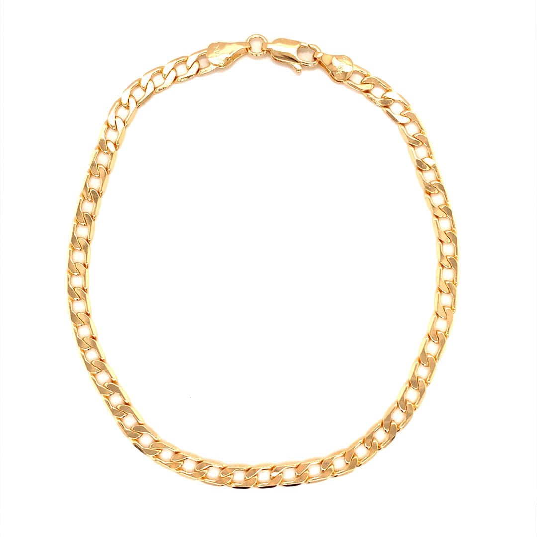 4.5mm Curb Link Anklet  - Gold Filled