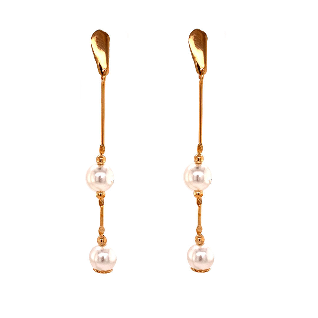 Pearl Drop Earrings - Gold Filled