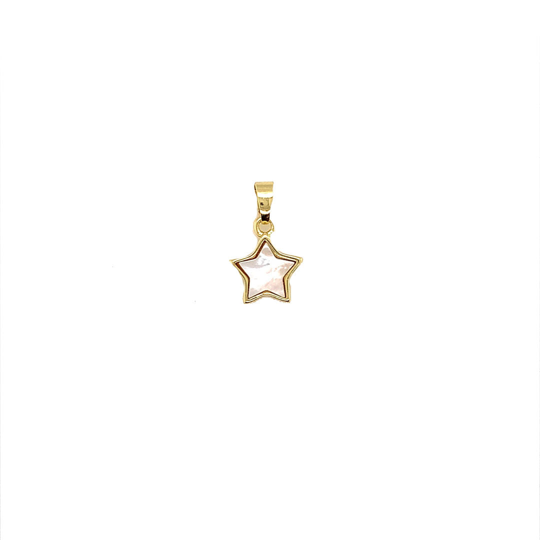 Shell Pearl Star Charm - Gold Plated
