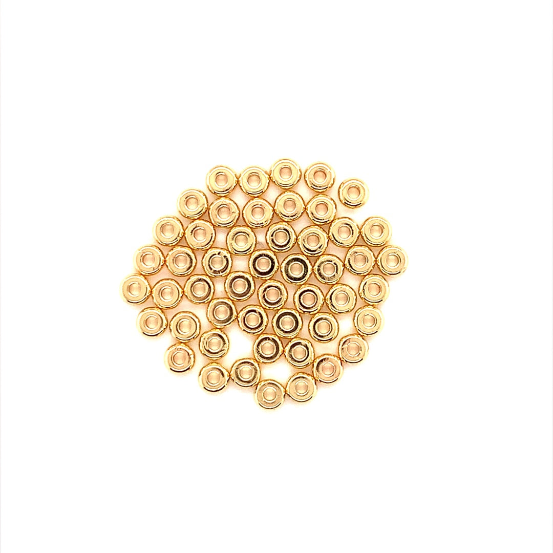 6mm 14KT Gold Plated Flat Disc - Pack of 100 pcs