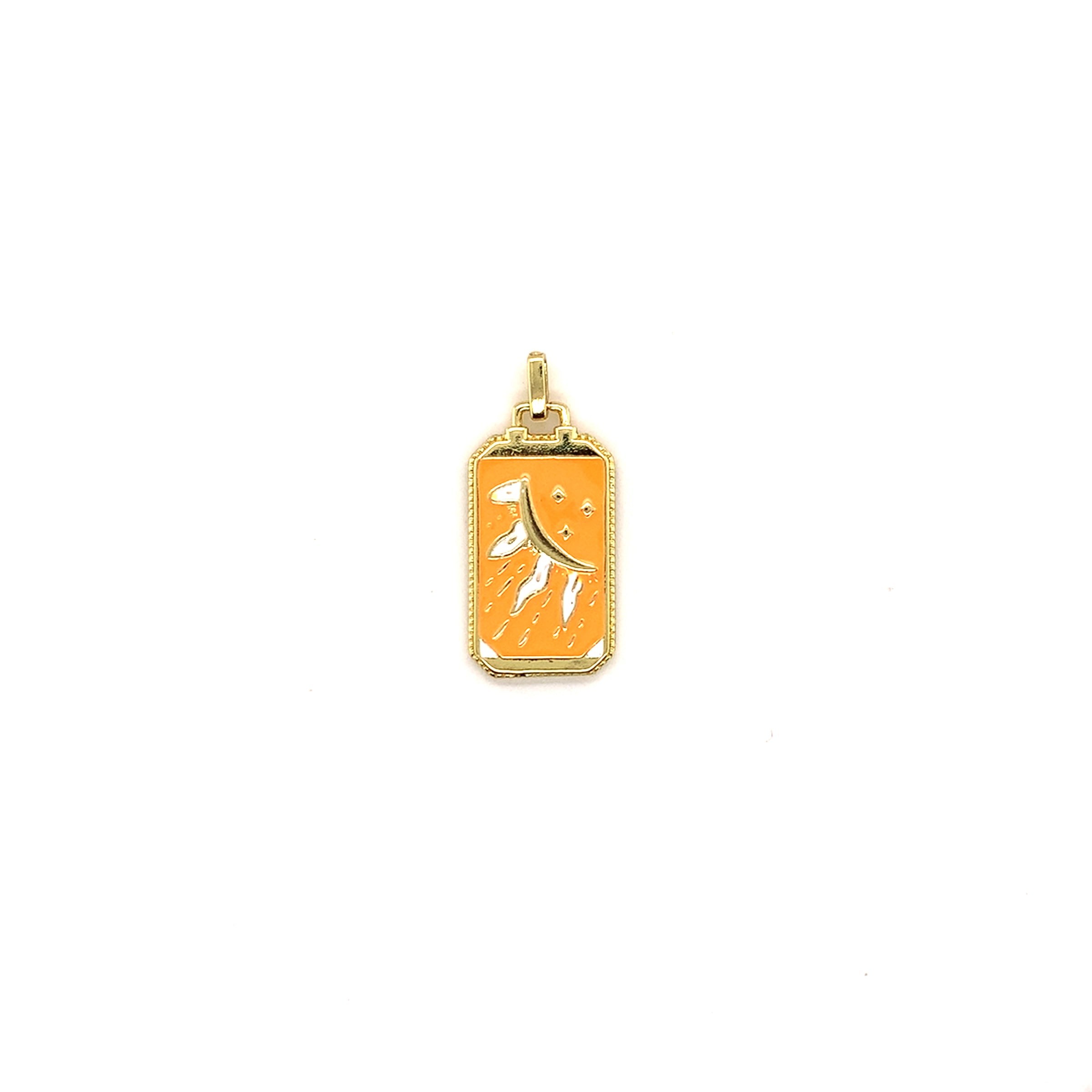 Enamel Sun & Rain Pendant - Gold Plated
