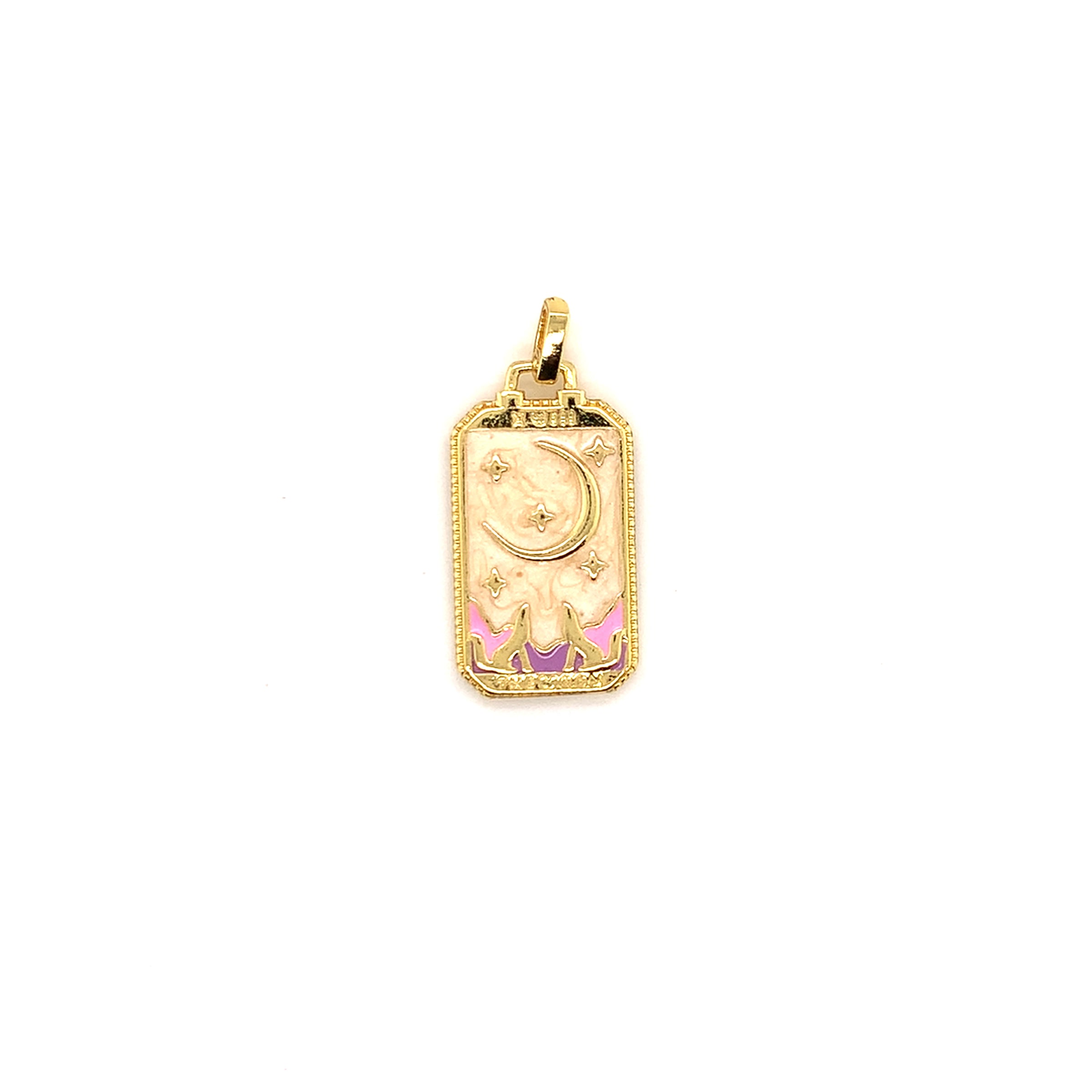 Enamel Celestial Pendant - Gold Plated
