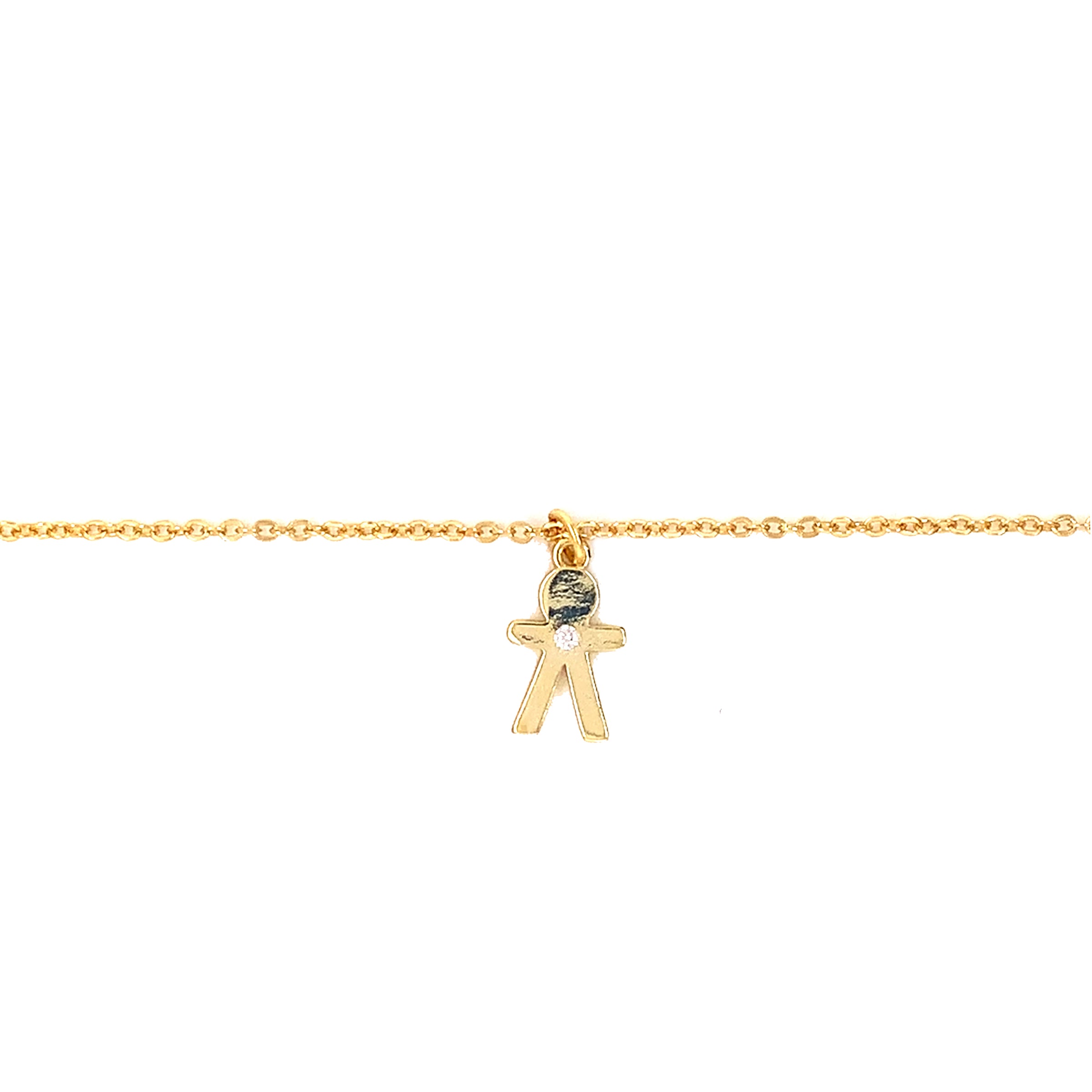 CZ Boy Necklace - Gold Plated
