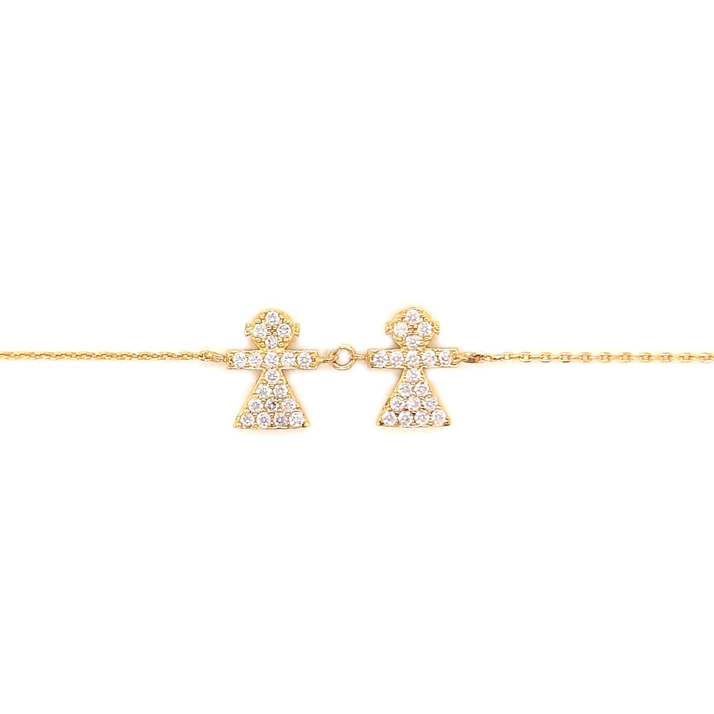 CZ Girls Bracelet - Gold Plated