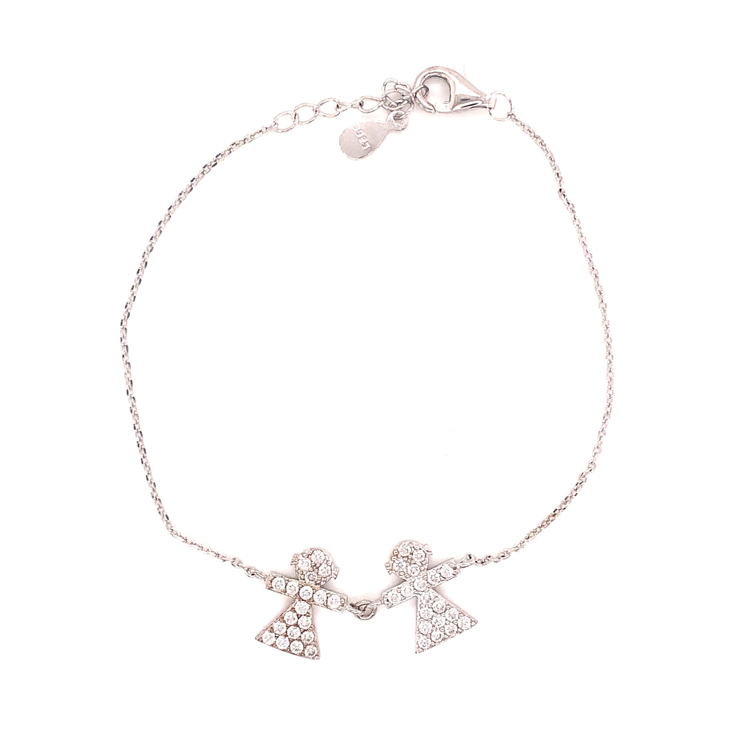 CZ Girl and CZ Girl Bracelet - Silver
