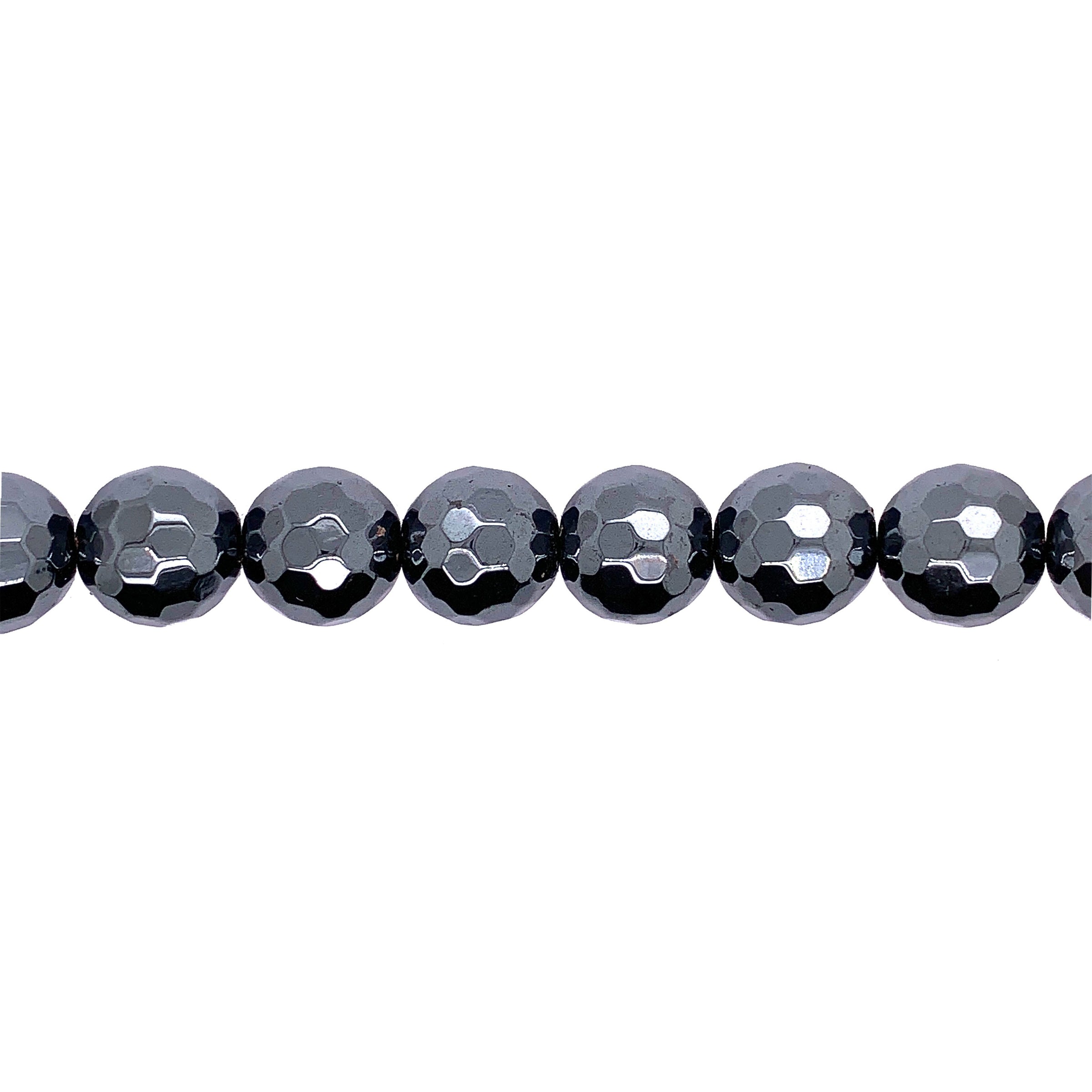 12mm Hematite - Faceted