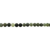 8mm Multi Grey & Hunter Green Agate - Round