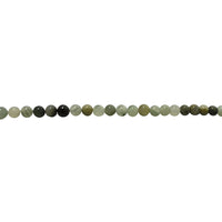 6mm Multi Grey & Hunter Green Agate - Round