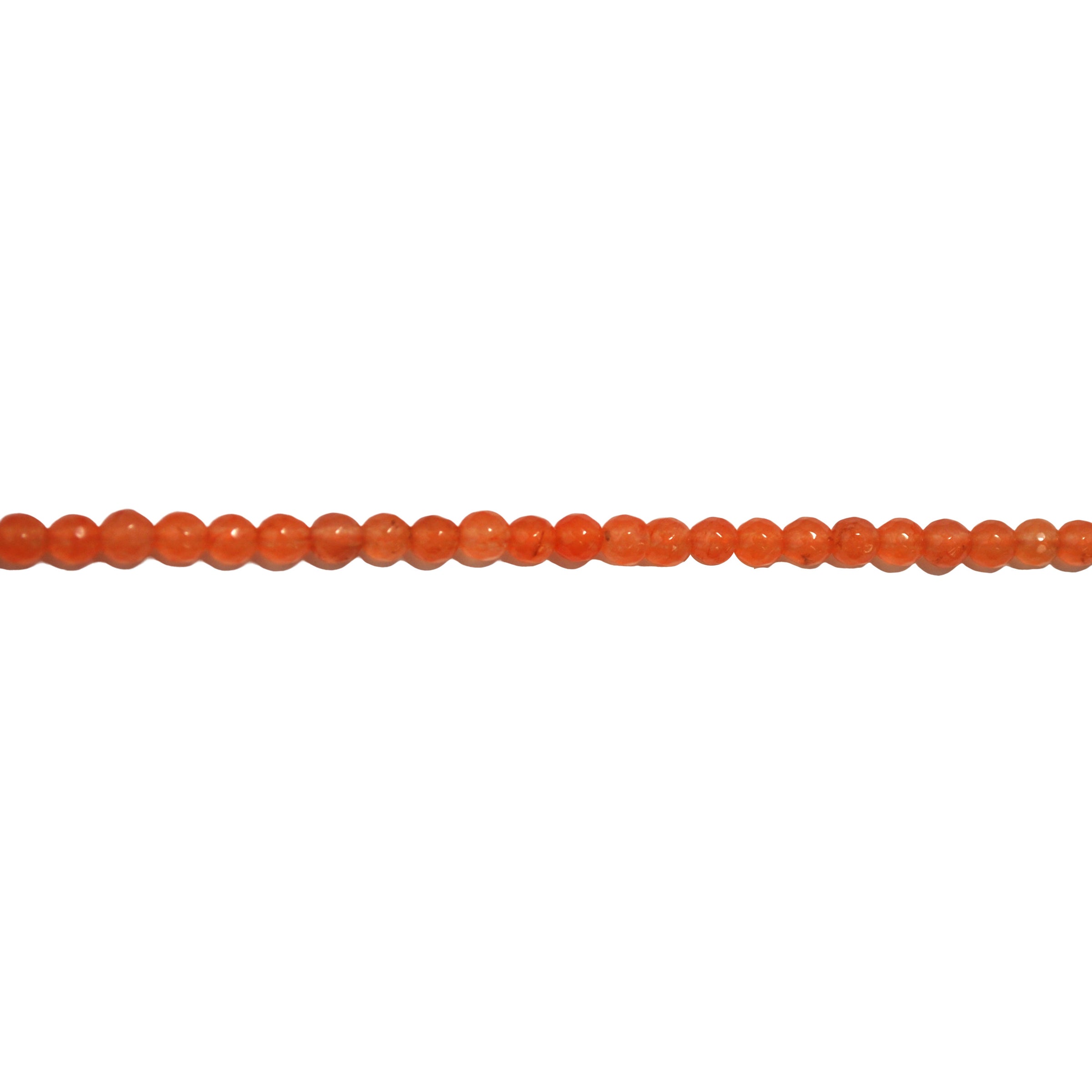 6mm Orange Jade - Faceted