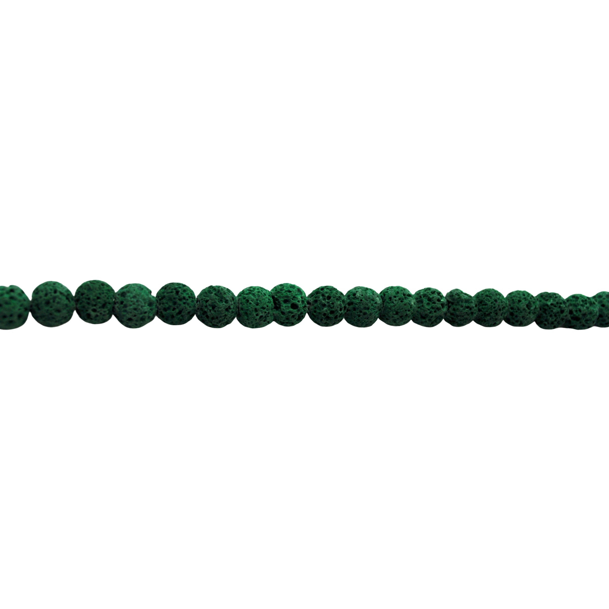 8mm Green Lava Bead - Round