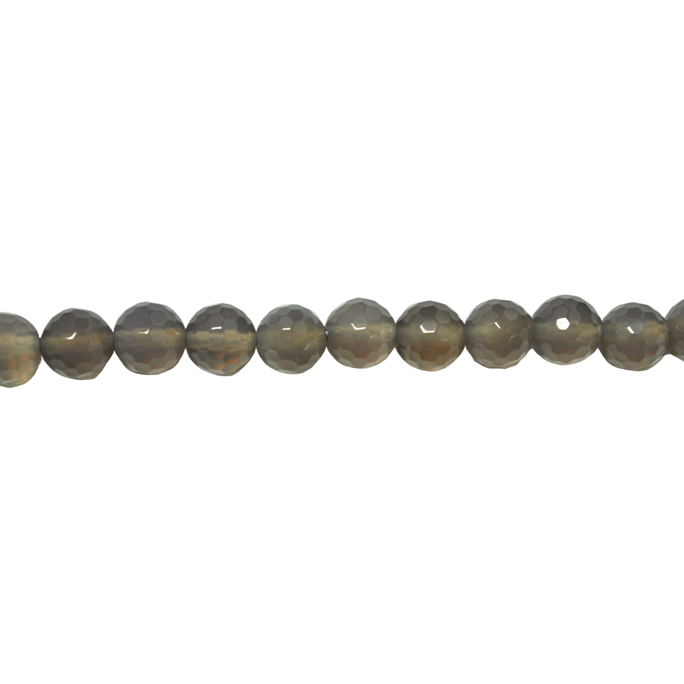 8mm Gray Agate - Faceted