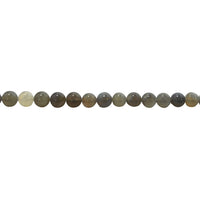 10mm Gray Banded Agate - Round
