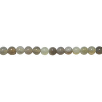 6mm Gray Banded Agate - Round