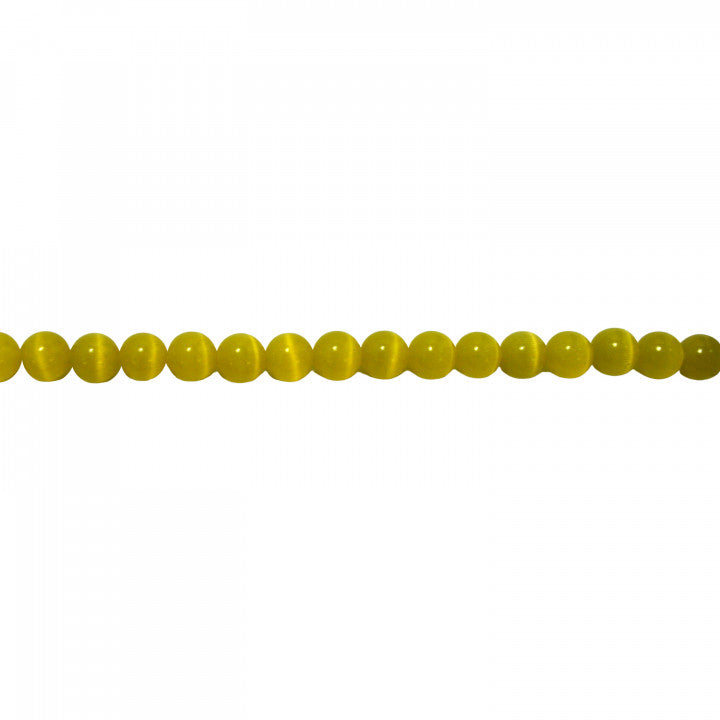 8mm Olive Green Cats Eye - Round