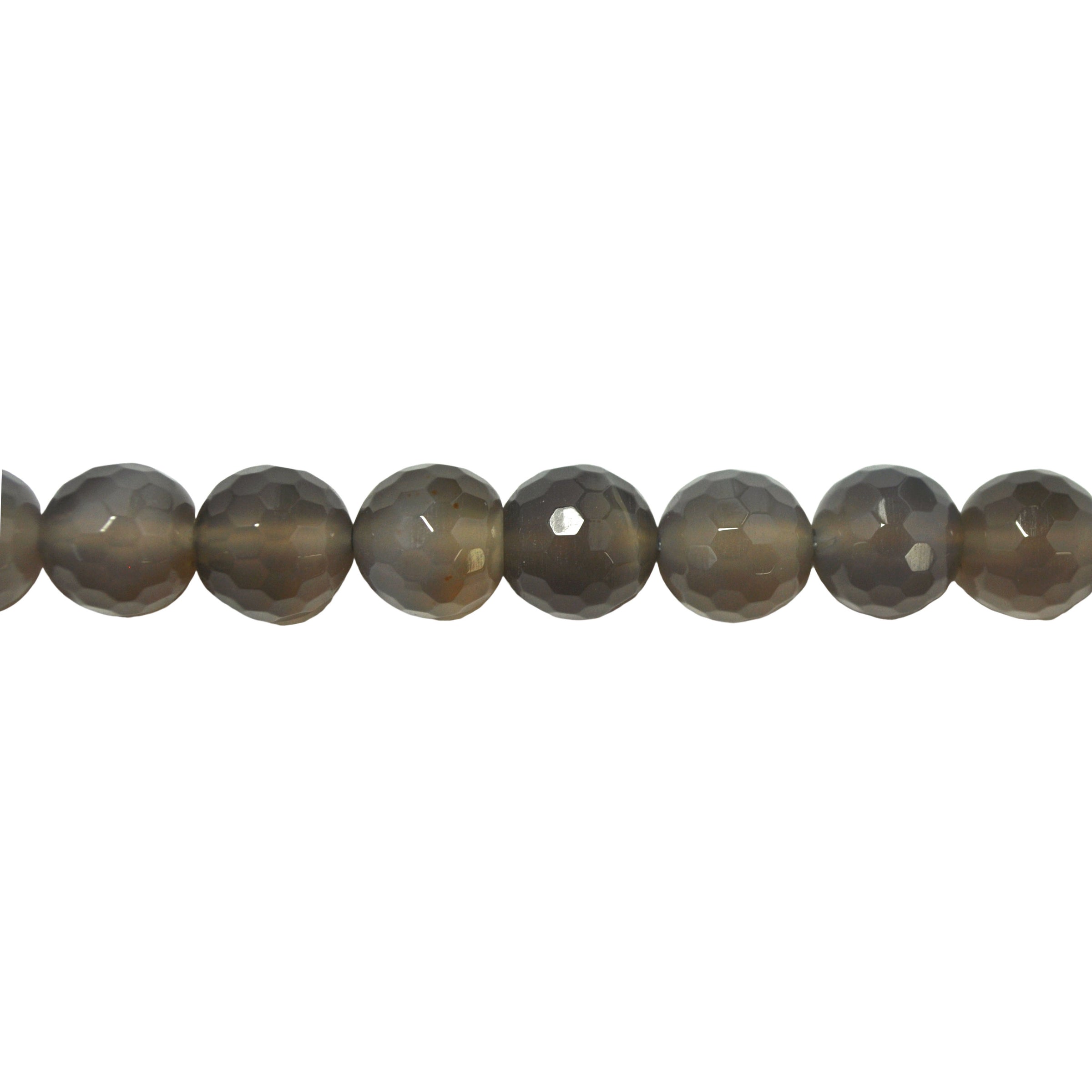 12mm Gray Agate - Faceted